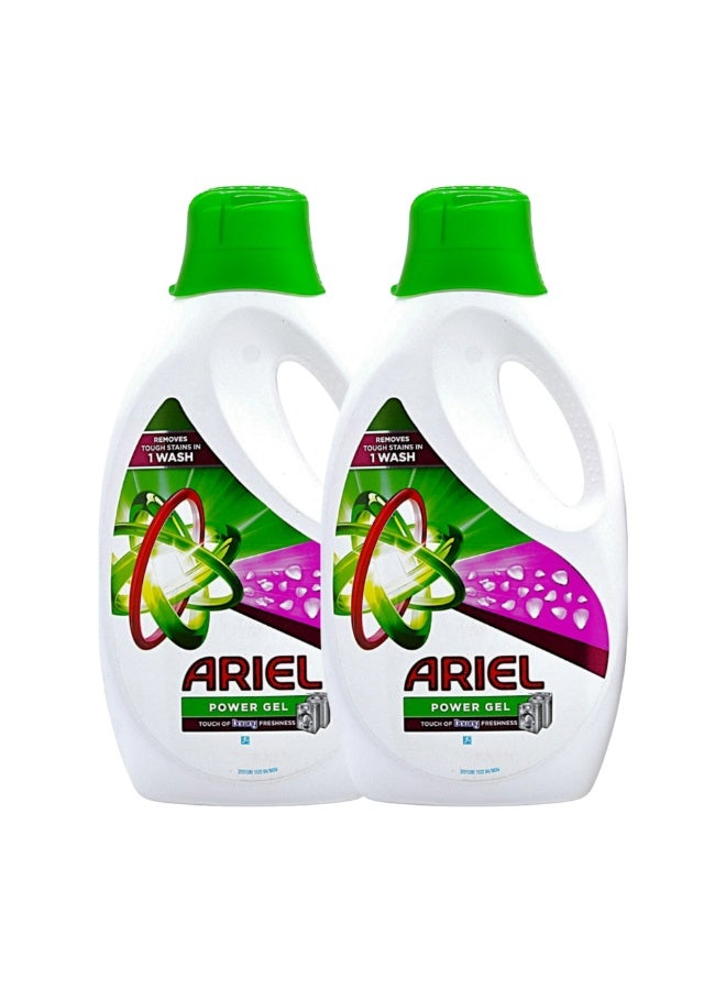 Ariel Power Gel Liquid Detergent Original Scent 1.8 L – Powerful Liquid Laundry Detergent 1.8 kg(Pack of 2pcs) - Image 1